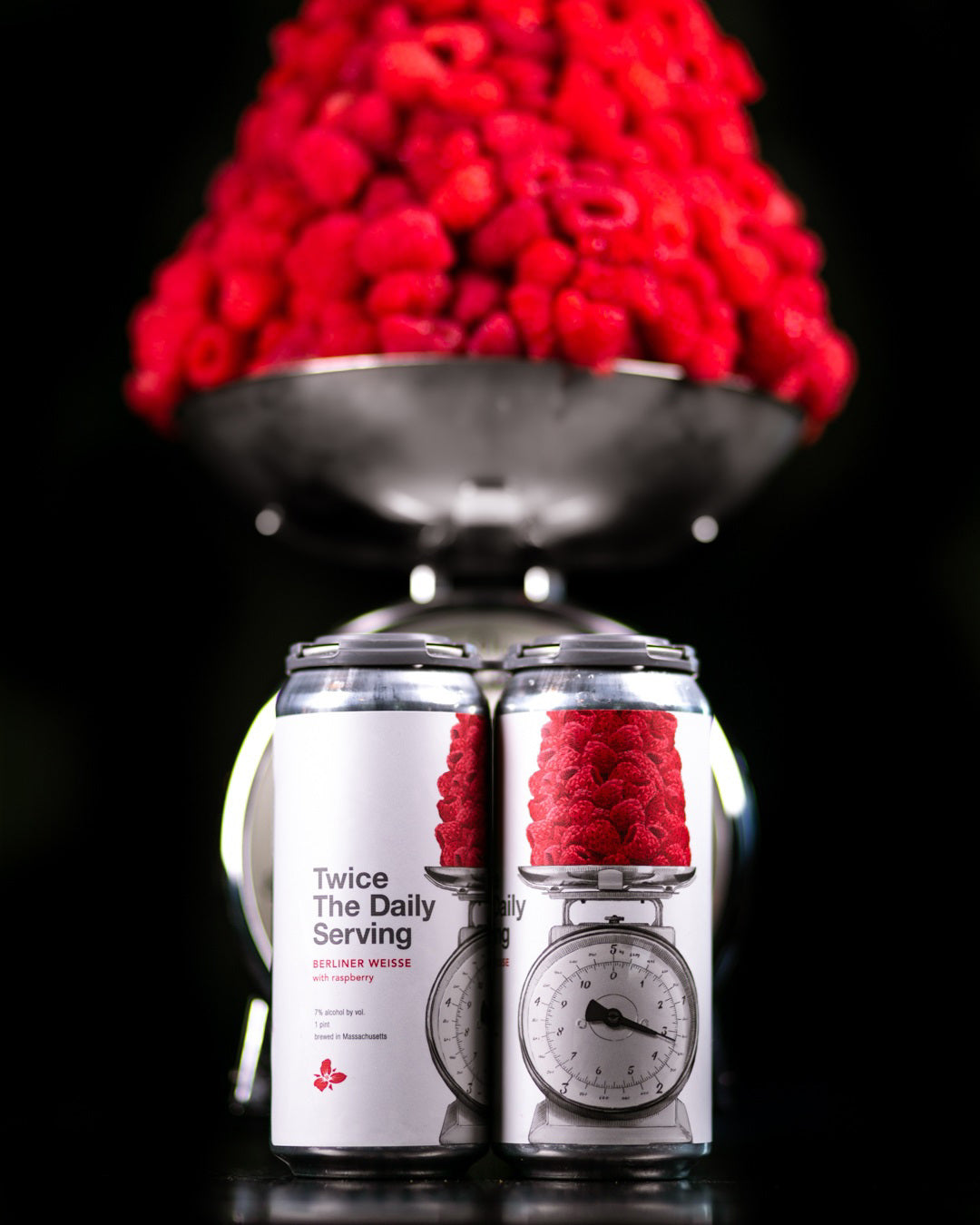 Twice the Daily Serving: Raspberry 4pk Cans