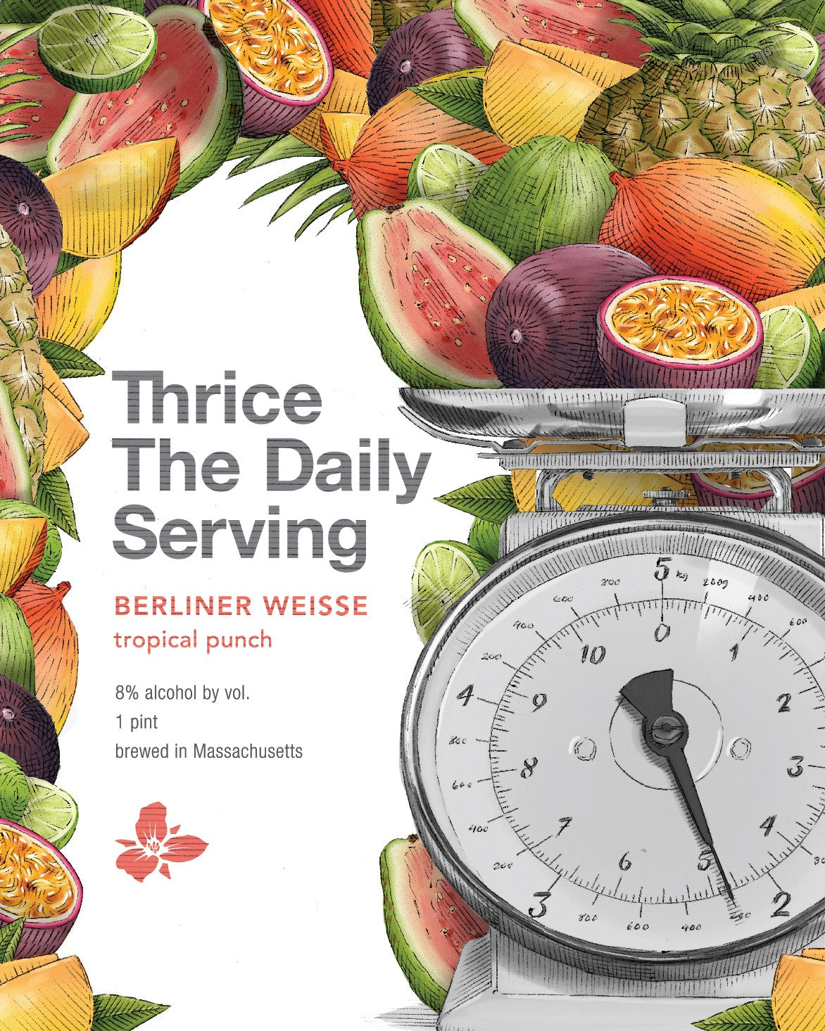 Thrice the Daily Serving: Tropical Punch 4pk Cans
