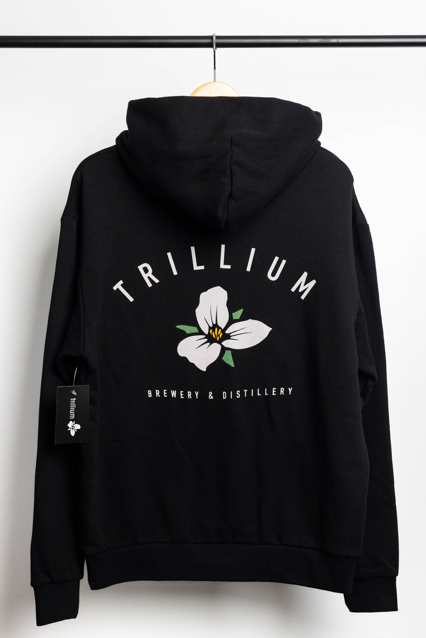 Black Flower Logo Hoodie