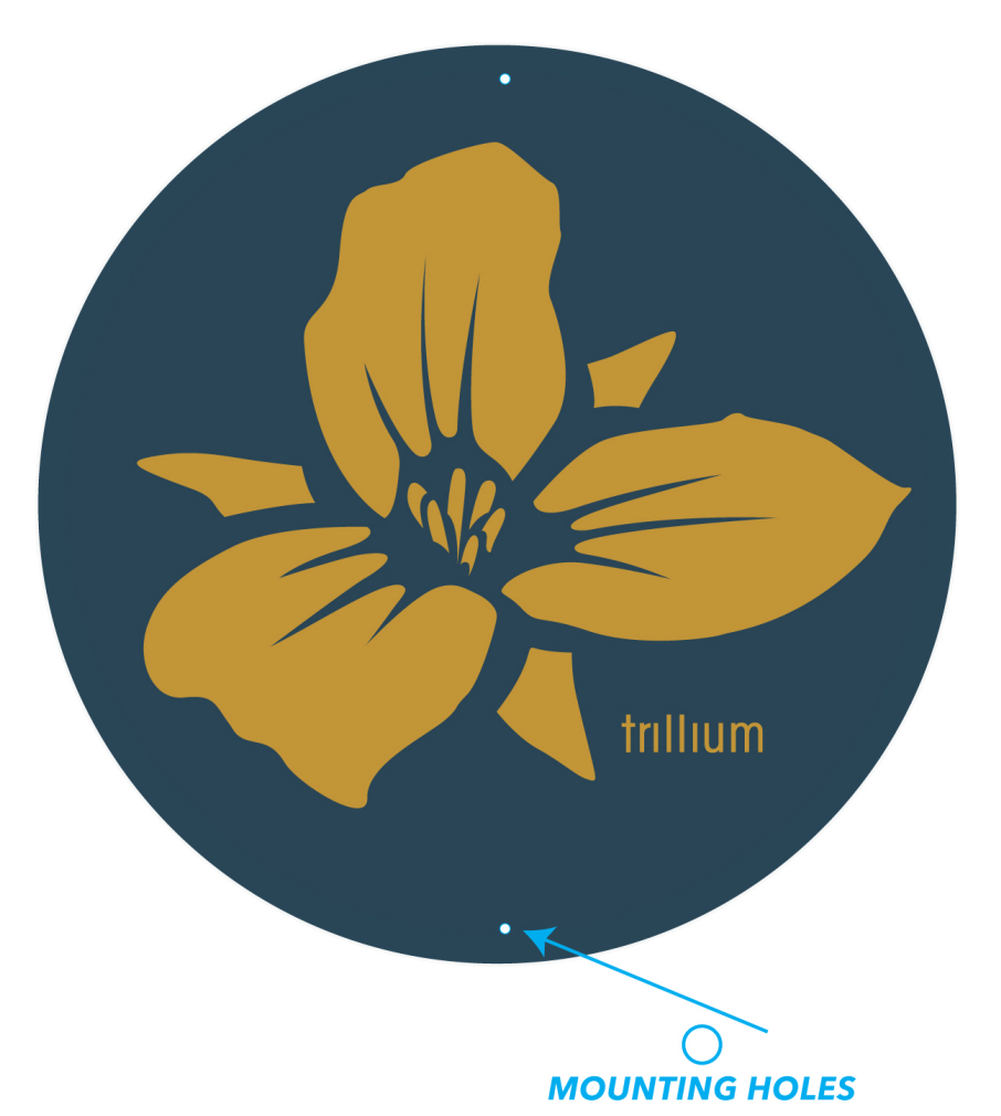 Blue & Gold Flower Tin Tacker
