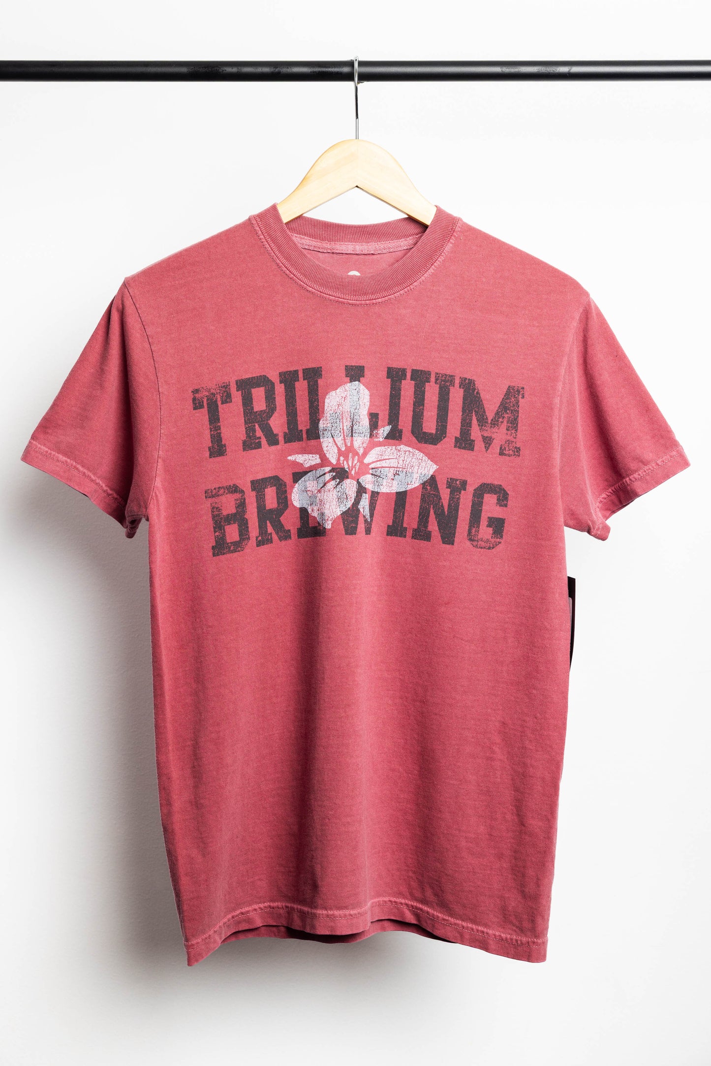Red Flower Logo Overlay T-Shirt
