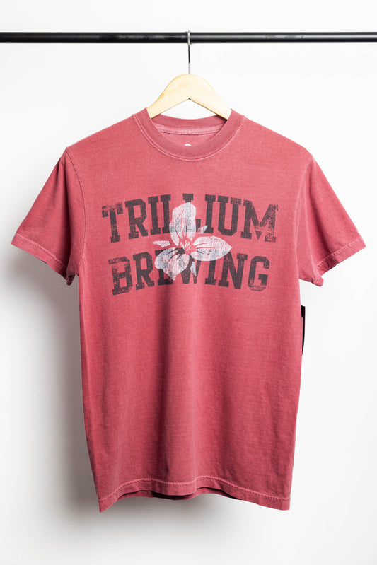 Red Flower Logo Overlay T-Shirt
