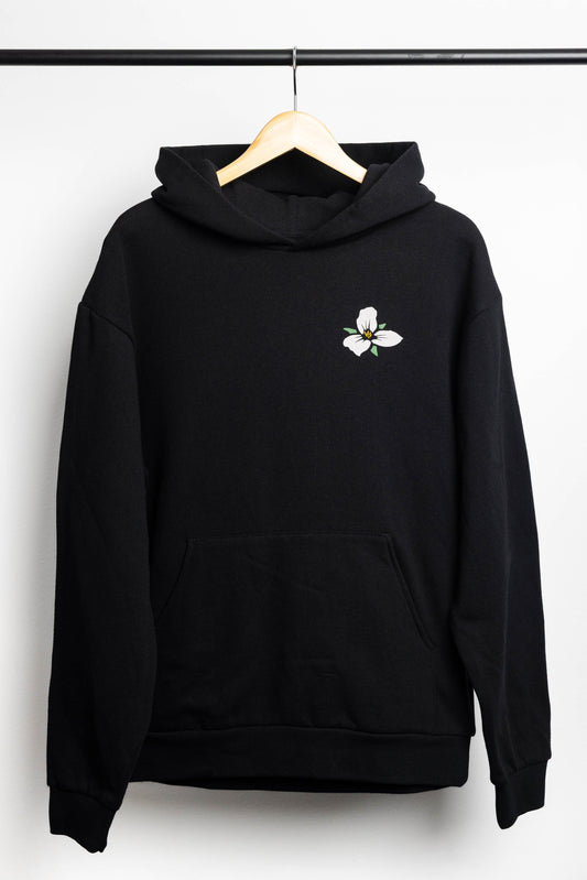 Black Flower Logo Hoodie