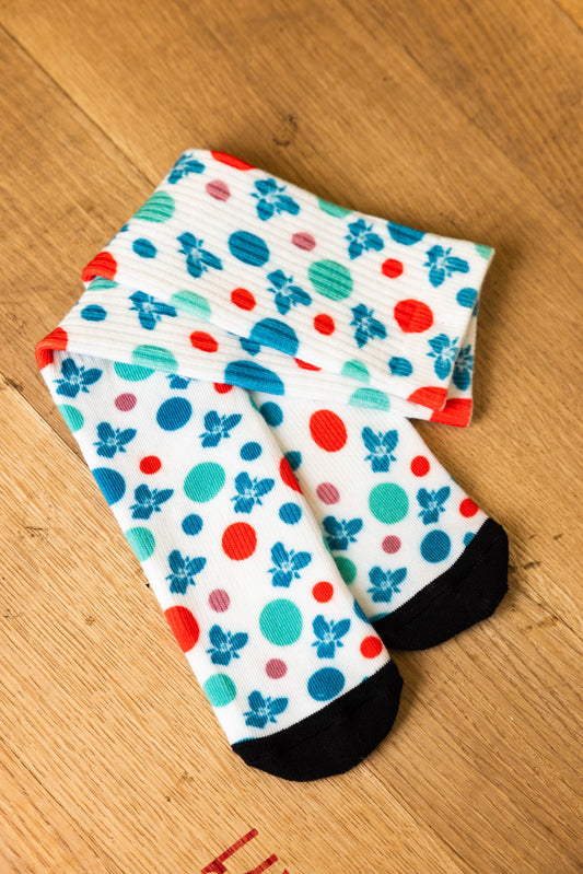 Flower Logo Dot Socks
